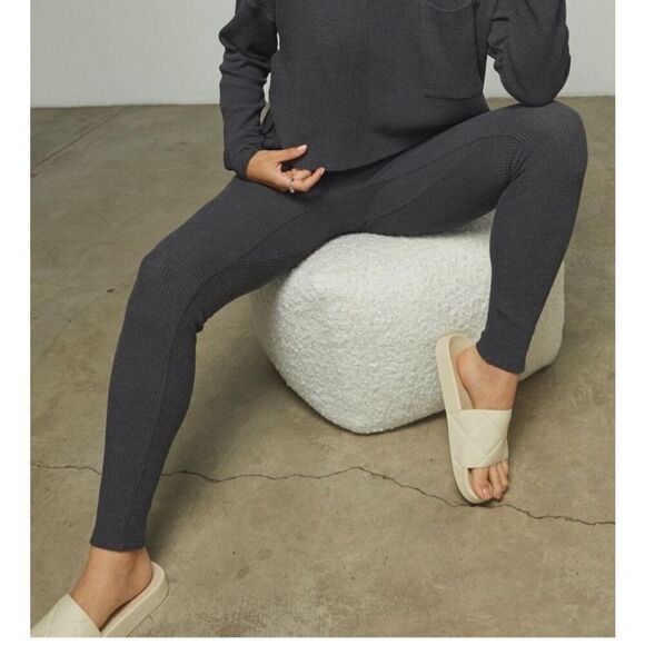 Lunya Restore Thermas High Rise Legging in Heather Grey NWT Size Small